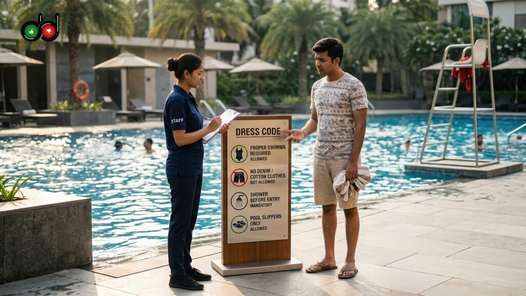 swimming pool dress code