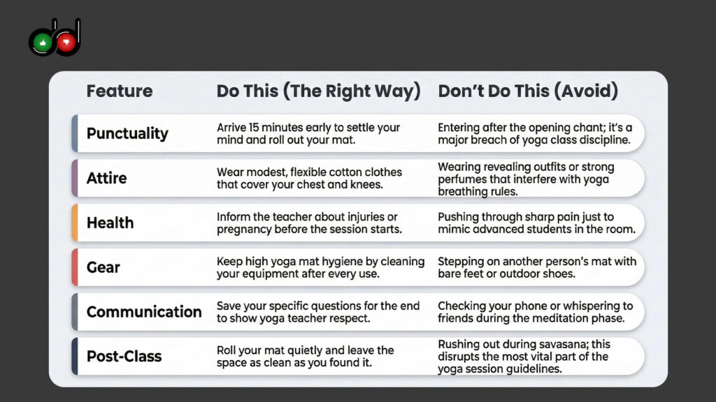Do’s and Don’ts of Yoga At a Glance