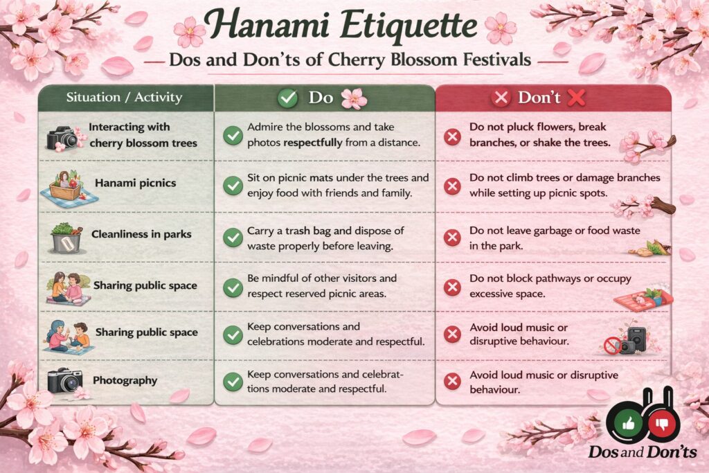 Hanami Etiquette - Dos and Don'ts
