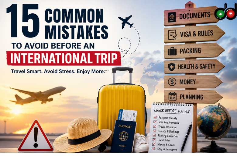 15 Common Mistakes to Avoid Before an International Trip(2026 Guide)